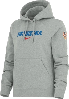 Dámská mikina s kapucí Nike Chorvatsko 2024 Club šedivá
