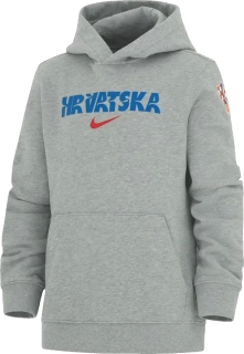 Dětská mikina s kapucí a dlouhým rukávem  Nike Chorvatsko Club šedá