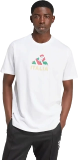 Pánské fotbalové tričko Adidas Itálie 2024 Fan Graphic bílé