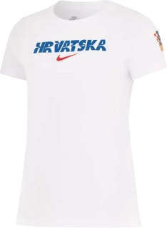 Dámské sportovní tričko Nike Chorvatsko 2024 Crest bílé