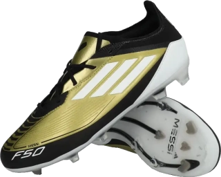 Dětské kopačky lisovky Adidas F50 Pro Messi FG zlaté