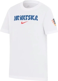 Dětské sportovní tričko Nike Chorvatsko 2024 Crest bílé