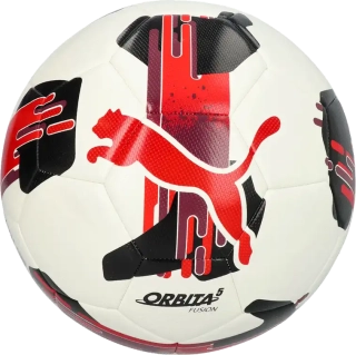 Fotbalový míč Puma Orbita 5 Fusion velikost 4 bílo-červený