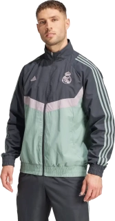 Pánská tepláková bunda Adidas Real Madrid 24/25 Seasonal šedá