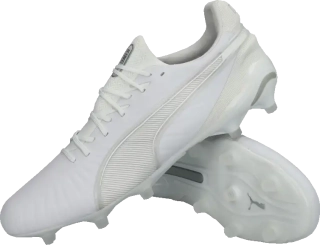 Pánské kopačky lisovky Puma King Ultimate FG/AG zcela bílé
