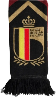 Fotbalová šála Adidas Belgie 2024 černá 134x16