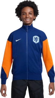 Dětská pleteninová fotbalová bunda Nike Nizozemí 2024 Anthem modrá