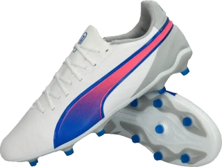 Pánské kopačky lisovky Puma King Match FG/AG bílé
