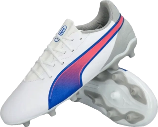 Dětské kopačky lisovky Puma King Match FG/AG bílé