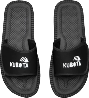Unisex pantofle Kubota na suchý zip černé