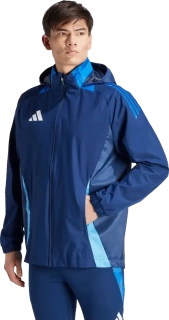 Pánská šusťáková bunda Adidas Tiro 24 Competiton Allweather tmavě modrá