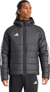 Pánská zimní bunda s kapucí Adidas Tiro 24 Winter černá