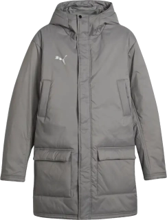 Pánská zimní bunda s kapucí Puma TeamFINAL Winter šedá