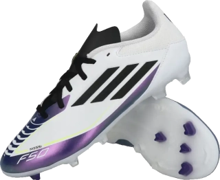 Dětské kopačky lisovky Adidas F50 League Messi FG/MG bílé