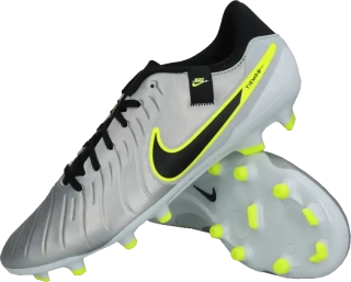 Pánské kopačky lisovky Nike Tiempo Legend 10 Academy FG/MG stříbrné