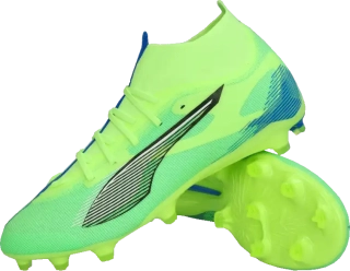 Pánské kopačky lisovky Puma Ultra 5 Match+ FG/AG limetka