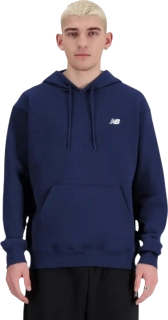 Pánská mikina s kapucí New Balance Small Logo modrá