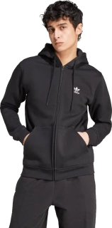 Pánská mikina s kapucí a zapínáním Adidas Trefoil Essentials FZ černá