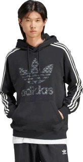 Pánská mikina s kapucí Adidas Classic Mono Graphic černá