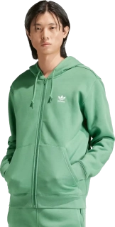 Pánská mikina Adidas Trefoil Essentials Full-Zip zelená