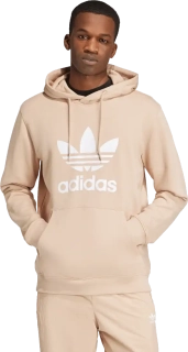 Pánská měkká mikina s kapucí Adidas Adicolor Classics Trefoil béžová