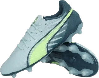 Dětské kopačky lisovky Puma King Match FG/AG blankytné