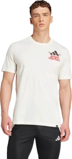 Pánské celobavlněné tričko Adidas Football Graphic bílé