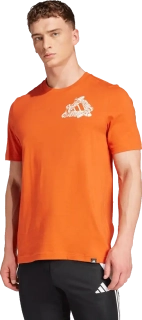 Pánské tričko s krátkým rukávem Adidas Football Kicks Graphic oranžové