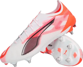 Pánské kopačky kolíky Puma Ultra 5 Ultimate MxSG bílo-červené