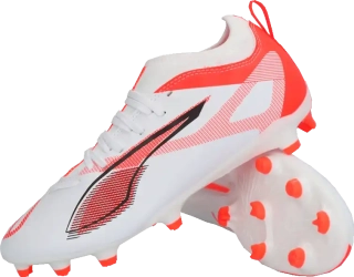 Dětské kopačky lisovky Puma Ultra 5 Match FG/AG bílo-červené