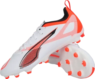Dětské kopačky lisovky Puma Ultra 5 Play FG/AG bílo-červené