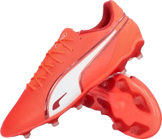 Pánské kopačky lisovky Puma King Match FG/AG červené