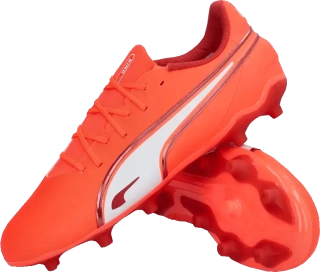 Dětské kopačky lisovky Puma King Match FG/AG červené