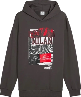 Pánská mikina s kapucí Puma AC Milan 24/25 ftblNRGY+ šedá 
