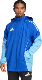 Pánská bunda s podšívkou Adidas Tiro 25 Competiton Allweather modrá