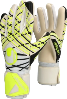 Dětské brankářské rukavice Uhlsport Absolutgrip HN Pro bílo-žluté