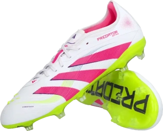 Pánské kopačky lisovky Adidas Predator Pro FG bílo-růžové