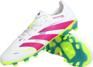 Dětské kopačky lisovky Adidas Predator League MG bílo-růžové