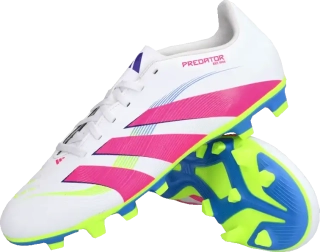 Pánské kopačky lisovky Adidas Predator Club FG/MG bílo-růžové