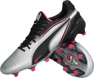 Pánské kopačky lisovky Puma King Ultimate FG/AG černo-stříbrné