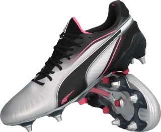 Pánské kopačky kolíky Puma King Ultimate MxSG černo-stříbrné