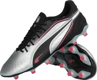Pánské kopačky lisovky Puma King Match FG/AG černo-šedé