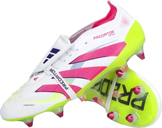 Pánské kopačky kolíky Adidas Predator Elite FT SG bílo-růžové