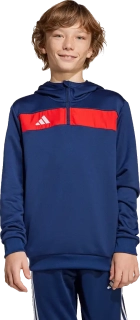 Dětská měkká mikina s kapucí Adidas Tiro 25 Essentials Sweat modrá