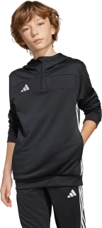 Dětská měkká mikina s kapucí Adidas Tiro 25 Essentials Sweat černá