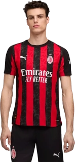 Pánský domácí zápasový dres Puma AC Milan 25/26 Authentic černo-červený