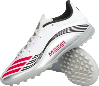 Pánské kopačky turfy Adidas F50 League Messi TF stříbrné2