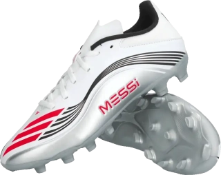 Dětské kopačky lisovky Adidas F50 League Messi MG stříbrné2