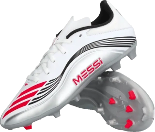 Dětské kopačky lisovky Adidas F50 League Messi FG/MG stříbrné2