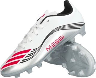 Dětské kopačky lisovky Adidas F50 Club Messi FG/MG stříbrné2